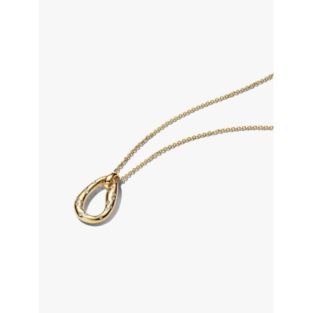 Organic-Shaped Necklace with Set Gemstones.  364666C01