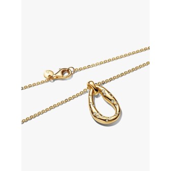 Organic-Shaped Necklace with Set Gemstones.  364666C01