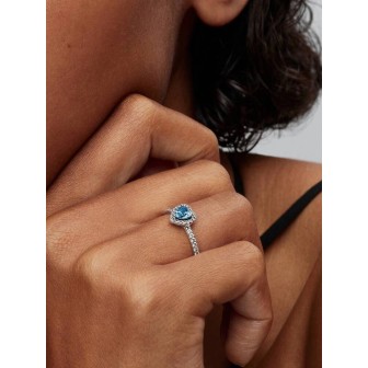 Blue Raised Heart Ring. 198421C10