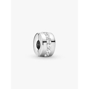 Transparent Sparkling Row Clip Charm