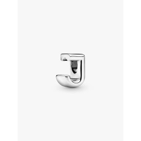 Sterling silver charm featuring the letter J