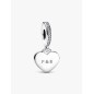 Engravable Heart Pendant Charm