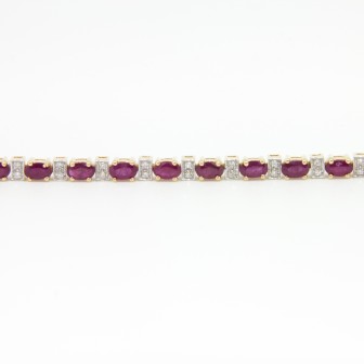 Pulsera de rubies y diamantes