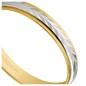 WEDDING RING TWO TONE 3MM FACETED
