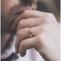 ALIANZA DE BODA DOS OROS 3MM DISEÑO EN ESPIGA