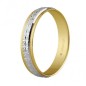 WEDDING RING BICOLOR 4MM FACETED