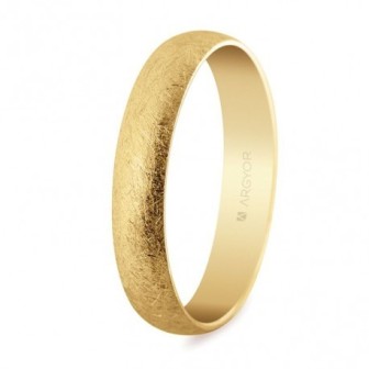 ALIANZA DE BODA ORO ACABADO HIELO 4MM