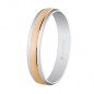 WEDDING RING ROSE AND WHITE GOLD 4MM