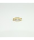18 kts yellow gold ring with cubic zircons