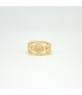 18 kts yellow gold ring with 3 sun