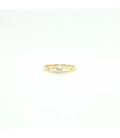 18 kts yellow gold ring with diamond