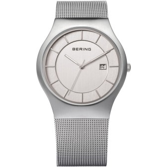 BERING MEN'S WATCH MILANESE SILVER