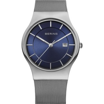 BERING MEN'S WATCH MILANESE SILVER