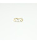 9 kts yellow gold ring with diamonds