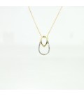 9 kts yellow gold necklace with diamonds