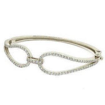 Media caña de Plata de Ley con Baño de Rodio