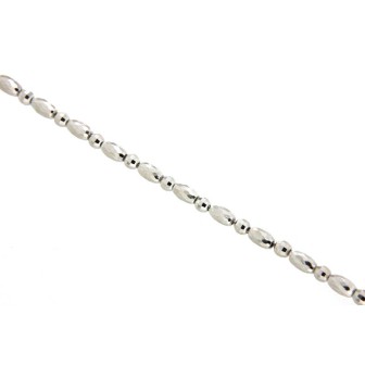 Pulsera de plata de ley con baño de rodio