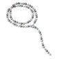COLLAR LYRA PLATA CON PERLAS MULTICOLOR