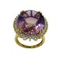 Sortija de Ametrina y diamantes montado en oro amarillo 18 cts.