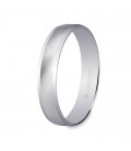 WEDDING RING WHITE GOLD 4MM CENTRAL BAND DIAGONAL