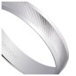WEDDING RING WHITE GOLD 4MM CENTRAL BAND DIAGONAL