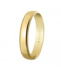 WEDDING RING 4MM IN GLOSSY GOLD AND FACETS