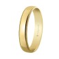 WEDDING RING 4MM IN GLOSSY GOLD AND FACETS