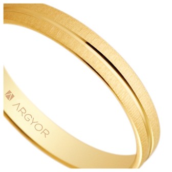 ALIANZA DE ORO BISELADATEXTURA BRILLO 3MM