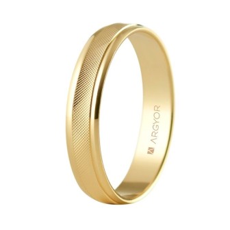 ALIANZA DE ORO ROMBOS 4MM