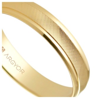 ALIANZA DE ORO ROMBOS 4MM