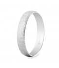 WEDDING RING WHITE GOLD ICE EFFECT 4MM