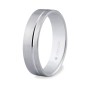 WEDDING RING WHITE GOLD FLAT 5MM COMFORT