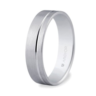 ALIANZA ORO BLANCO PLANA 5mm CONFORT
