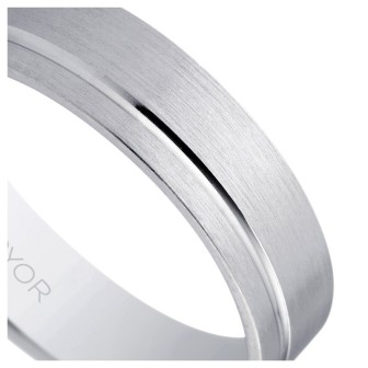 ALIANZA ORO BLANCO PLANA 5mm CONFORT