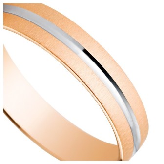 ALIANZA ORO ROSA BICOLOR TEXTURIZADA 4MM