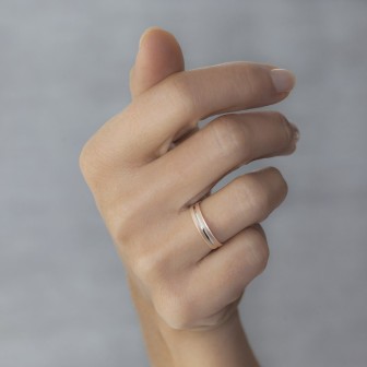 ALIANZA ORO ROSA BICOLOR TEXTURIZADA 4MM