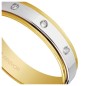 WEDDING RING 5MM TWO TONE WITH DIAMOND