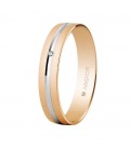 WEDDING RING TWO TONE ROSE GOLD WITH DIAMOND