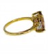 Sortija de Turmalina con diamantes montada en oro amarillo 18 cts