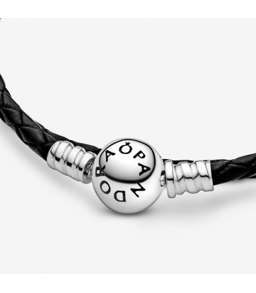 Bracelet Pandora Double Black Leather