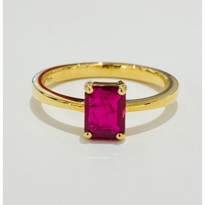 SORTIJA ORO 18KT CON RUBI