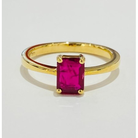 SORTIJA ORO 18KT CON RUBI