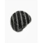 18 KTS WHITE GOLD RING WITH BLACK AND WHITE DIAMONDS