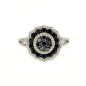 14 kts white gold ring with black and white diamonds 14 kts white gold ring with black and white diamonds