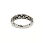 14 KTS WHITE GOLD RING WITH BLACK AND WHITE DIAMONDS
