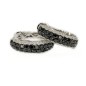 14 KTS WHITE GOLD EARRINGS WITH BLACK AND WHITE DIAMONDS