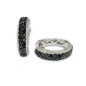 14 KTS WHITE GOLD EARRINGS WITH BLACK AND WHITE DIAMONDS
