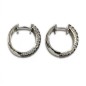 14 KTS WHITE GOLD EARRINGS WITH BLACK AND WHITE DIAMONDS