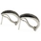 14 KTS WHITE GOLD EARRINGS WITH BLACK AND WHITE DIAMONDS