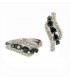 14 KTS WHITE GOLD EARRINGS WITH BLACK AND WHITE DIAMONDS